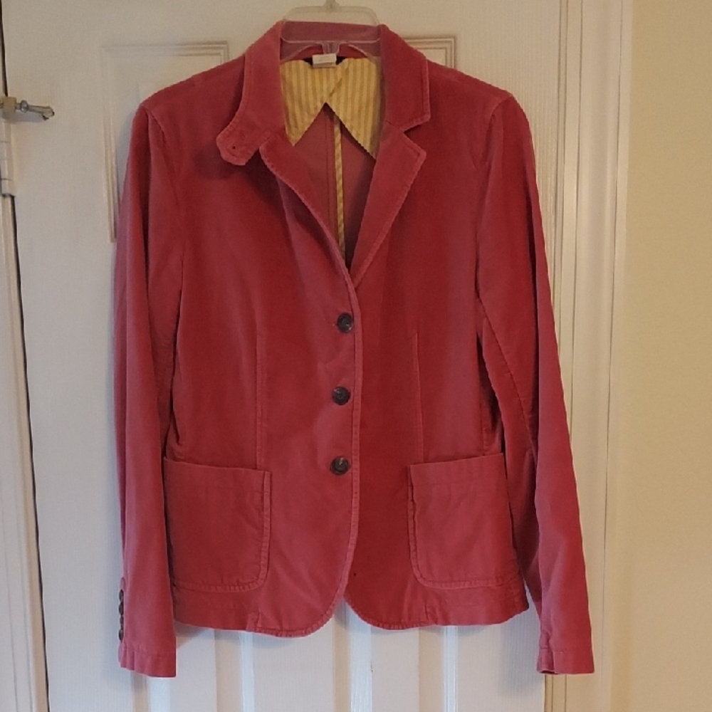 Salmon Suede J Crew Blazer